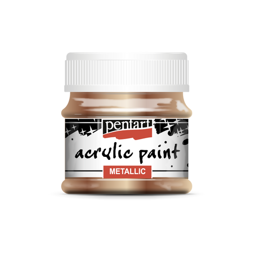 Acrylic paint metallic, design by Pentart, arts & entertainment > hobbies & creative arts > arts & crafts, for decoupage and crafting