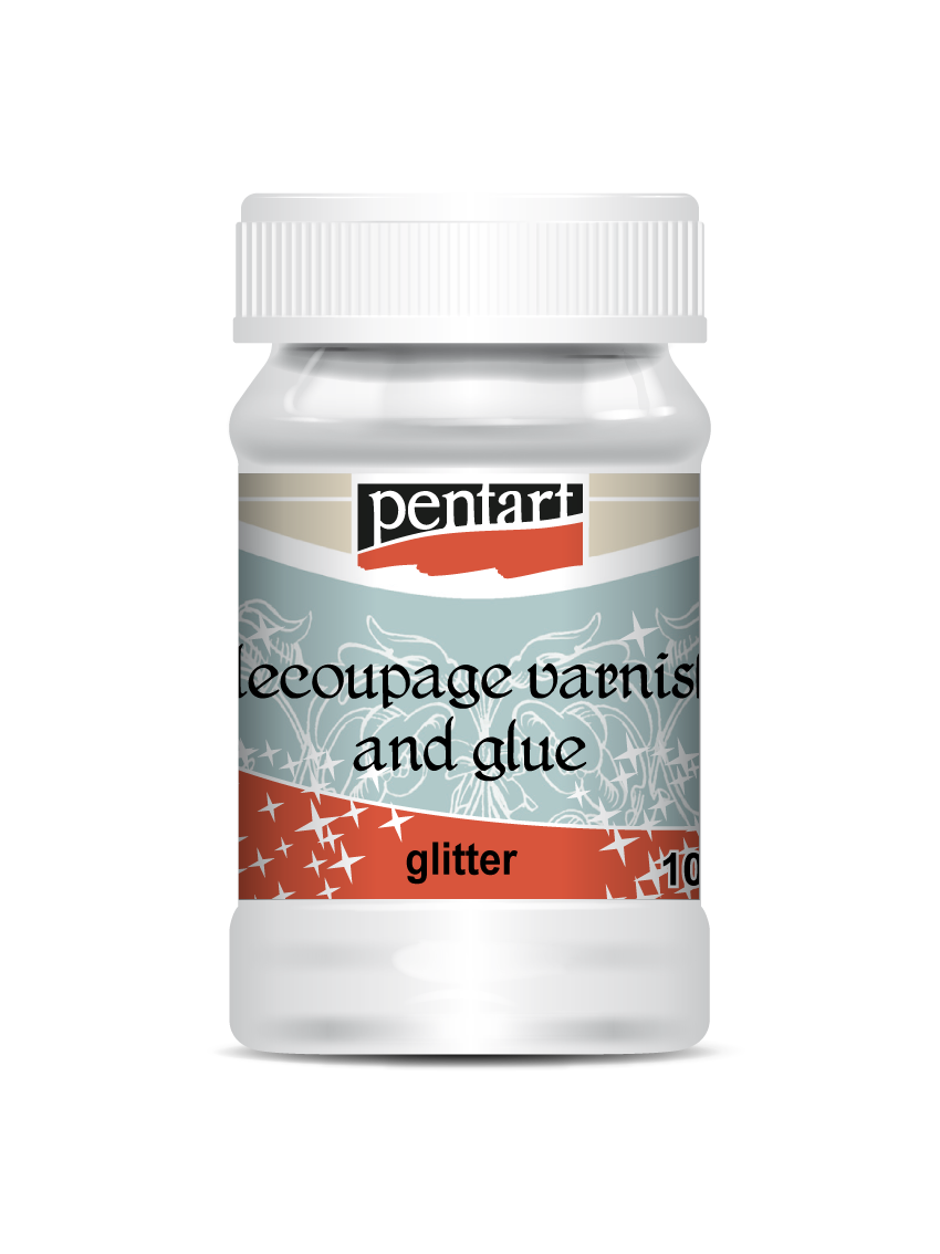 Decoupage Varnish and Glue with Glitter 100ml