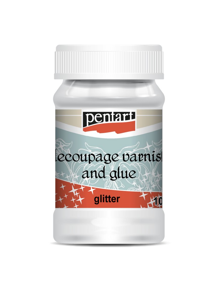 Decoupage Varnish and Glue with Glitter 100ml