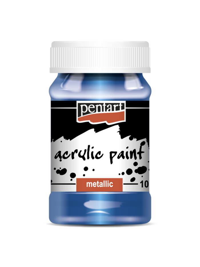 Acrylic paint metallic, design by Pentart, arts & entertainment > hobbies & creative arts > arts & crafts, for decoupage and crafting