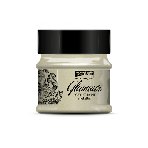 Glamour Metallic Acrylic Paint Platinum 50ml