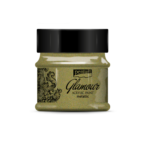 Glamour Metallic Acrylic Paint Platinum 50ml