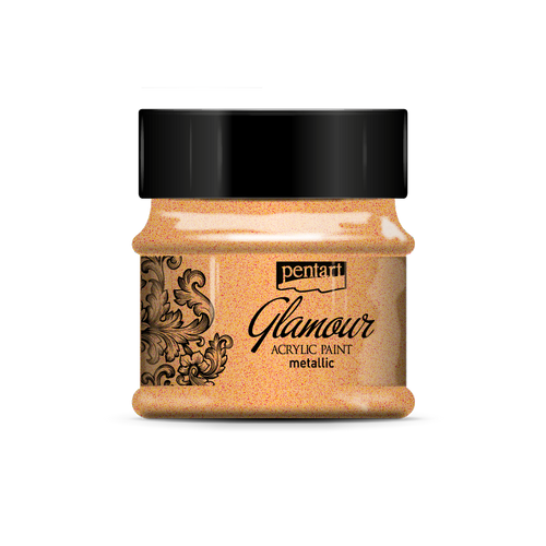 Glamour Metallic Acrylic Paint Platinum 50ml