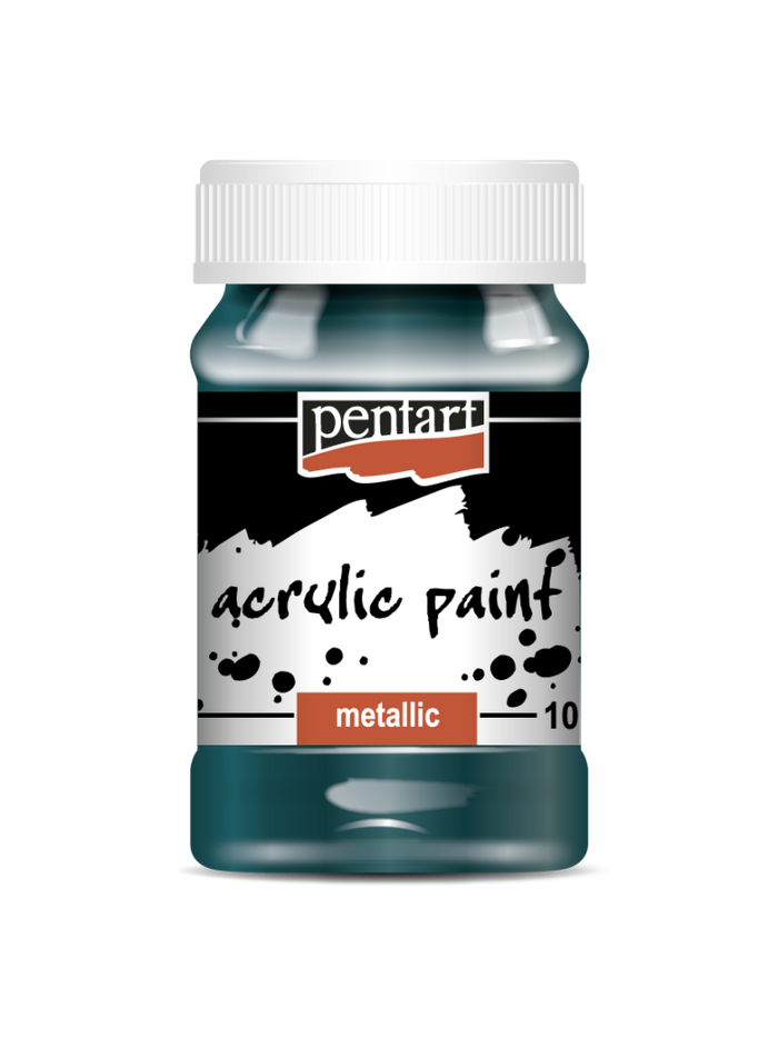 Acrylic paint metallic, design by Pentart, arts & entertainment > hobbies & creative arts > arts & crafts, for decoupage and crafting