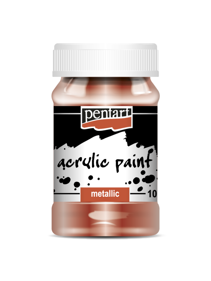 Acrylic paint metallic, design by Pentart, arts & entertainment > hobbies & creative arts > arts & crafts, for decoupage and crafting