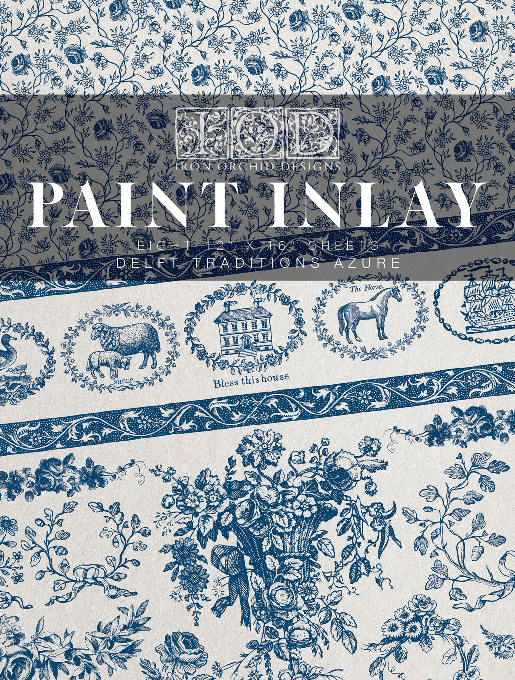 Delft Blue IOD Paint Inlay