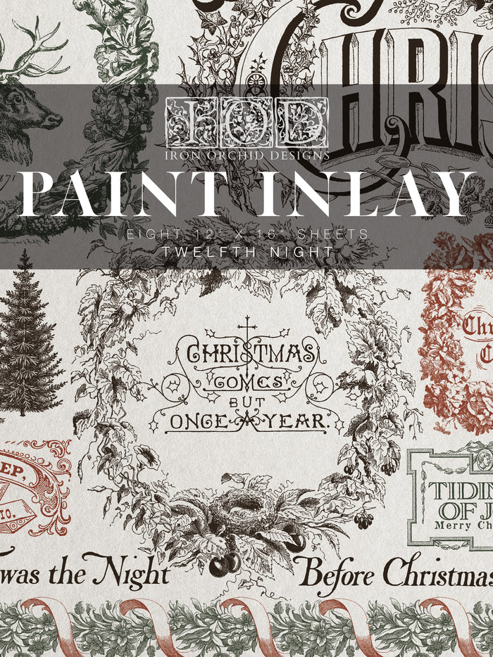 Twelfth Night IOD Paint Inlay 12x16 Pad