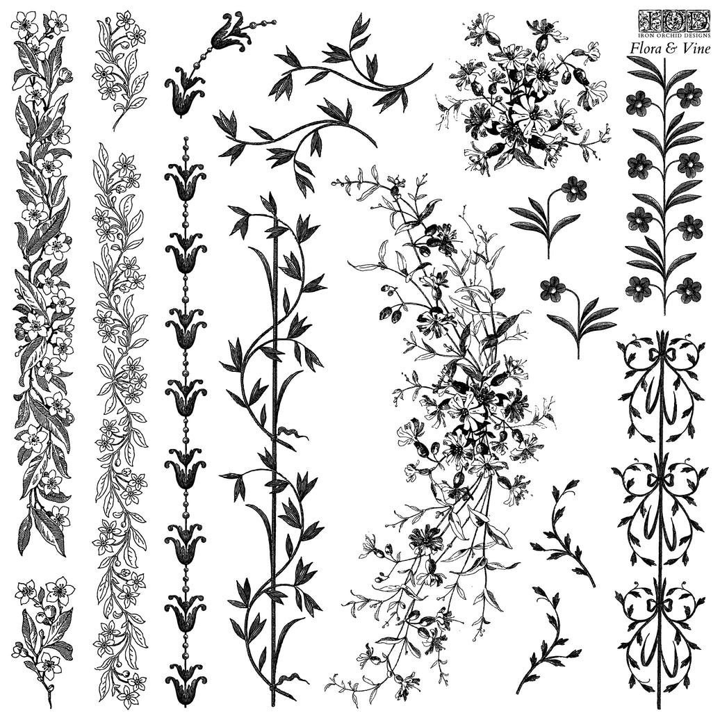 Flora & Vine 12x12 IOD Stamp