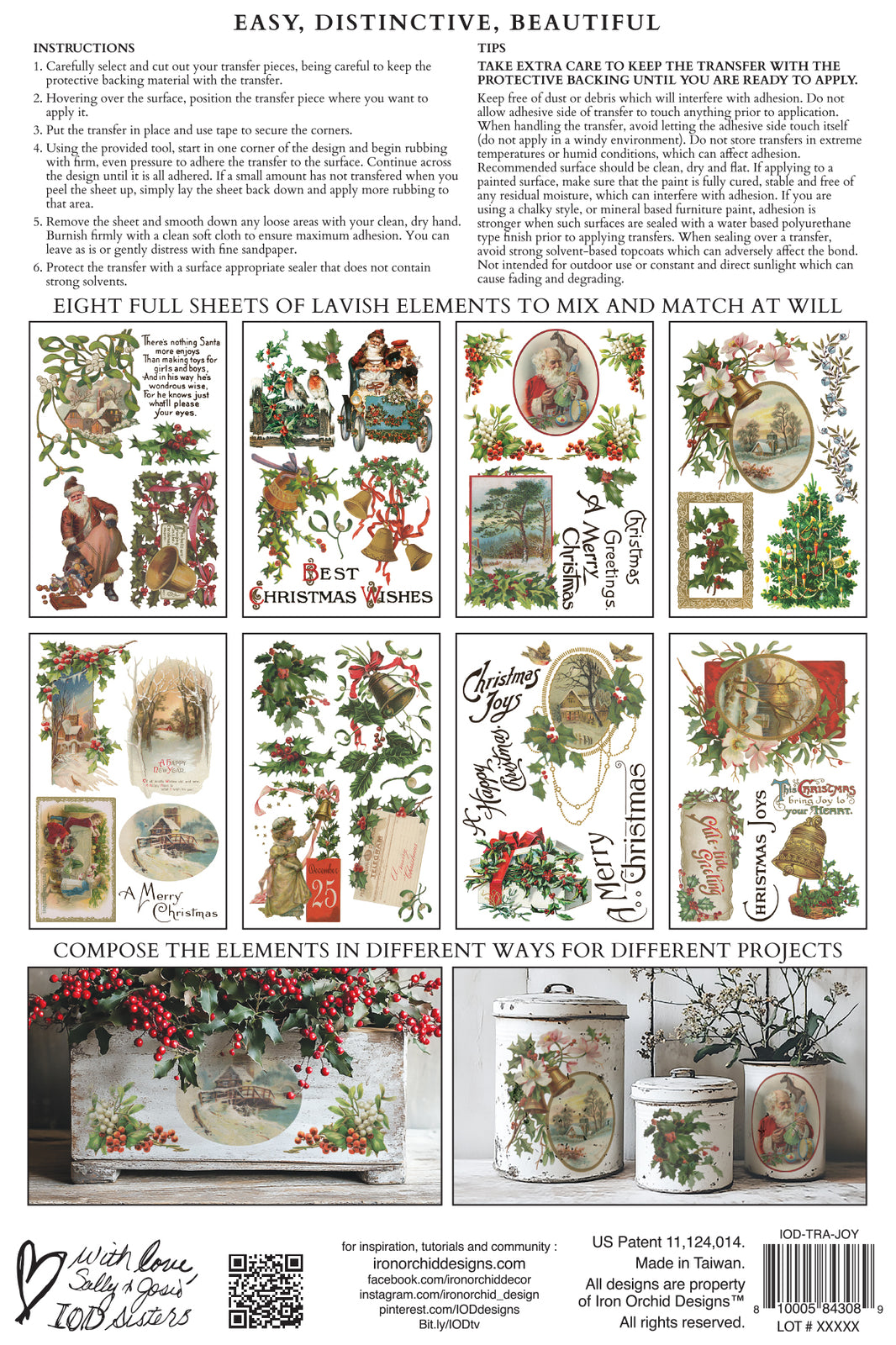 Christmas Joy IOD Transfer 8x12 Pad