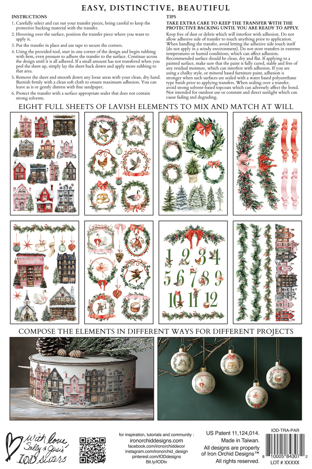 Partridge Lane IOD Transfer 8x12 Pad