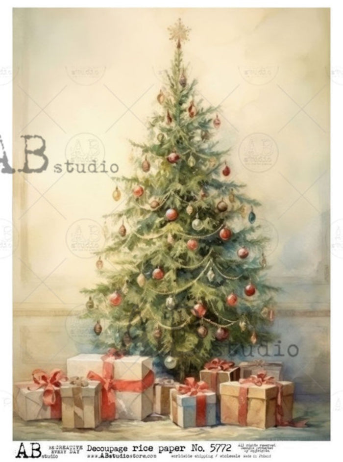 Christmas Tree with Wrapped Presents ABRP_5772