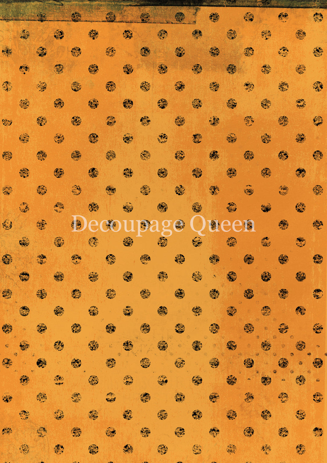 Decoupage Queen Orange Dots Rice Paper