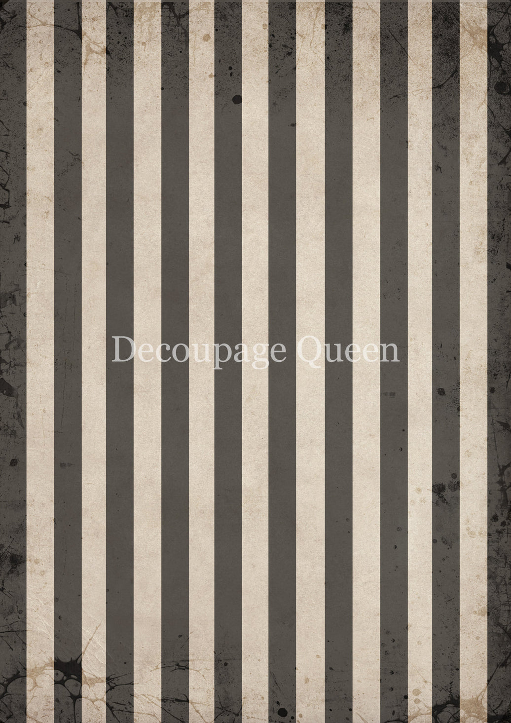 Decoupage Queen Grey and Tan Stripes  Rice Paper
