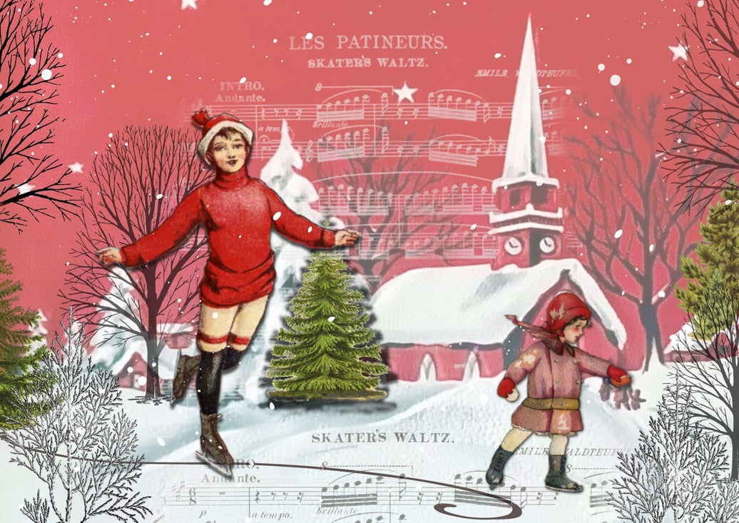Skaters Waltz - Seasons Greetings 1962 - ellen j goods