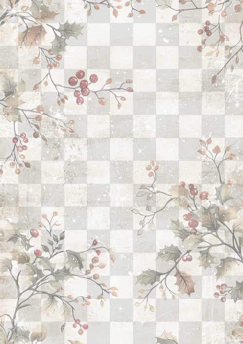 Christmas Checks Rice Paper - Decoupage Queen