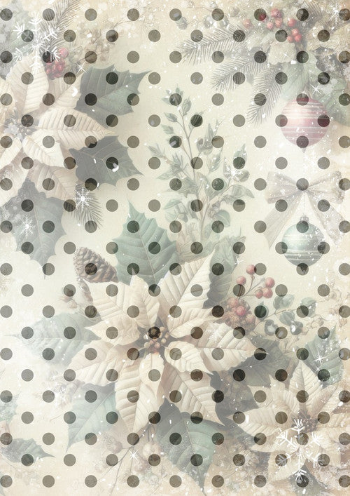 Christmas Polka Dot Rice Paper - Decoupage Queen