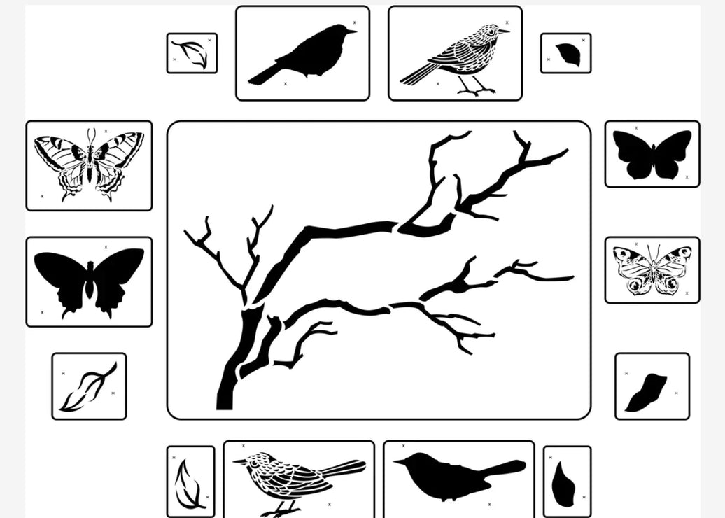 Flutter & Feather | JRV Stencil Designed by Debi from Debi's Design Diary
