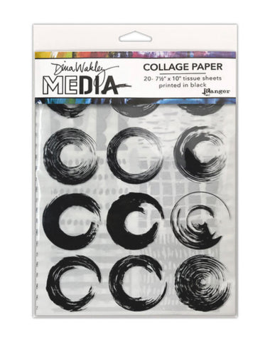Dina Wakley Media Collage Tissue Paper ELEMENTS 7.5"X10" 20/Pkg