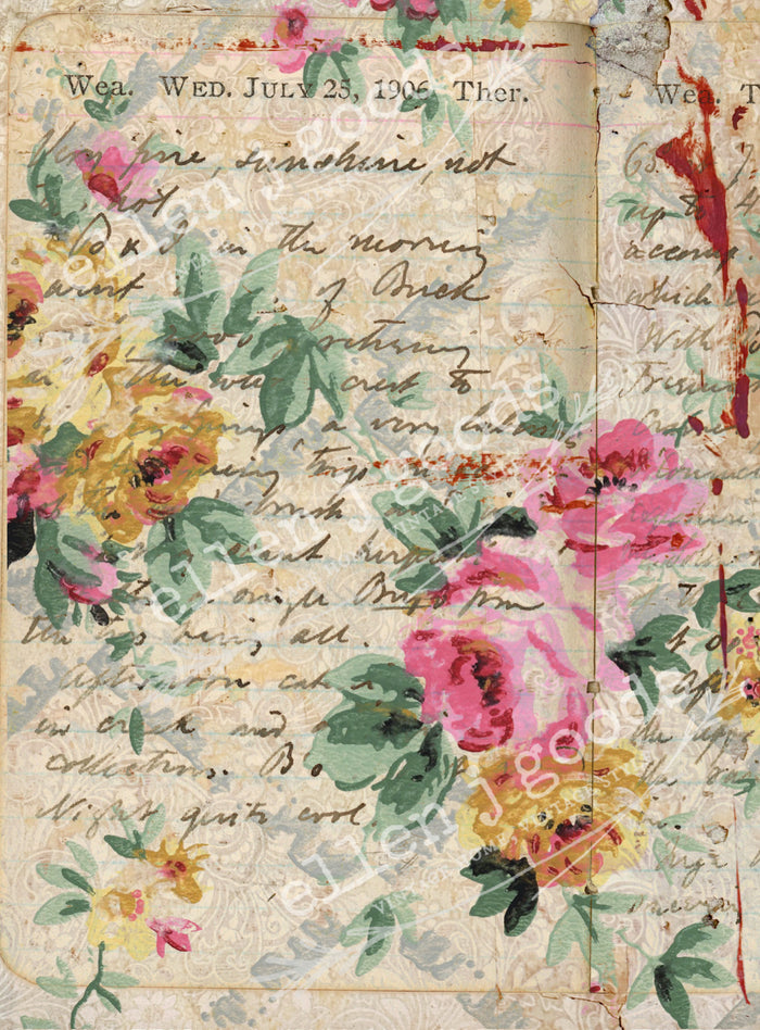 Pink Wallpaper EJG-014, rice paper design by ellen j goods, arts & entertainment > hobbies & creative arts > arts & crafts, for decoupage and crafting