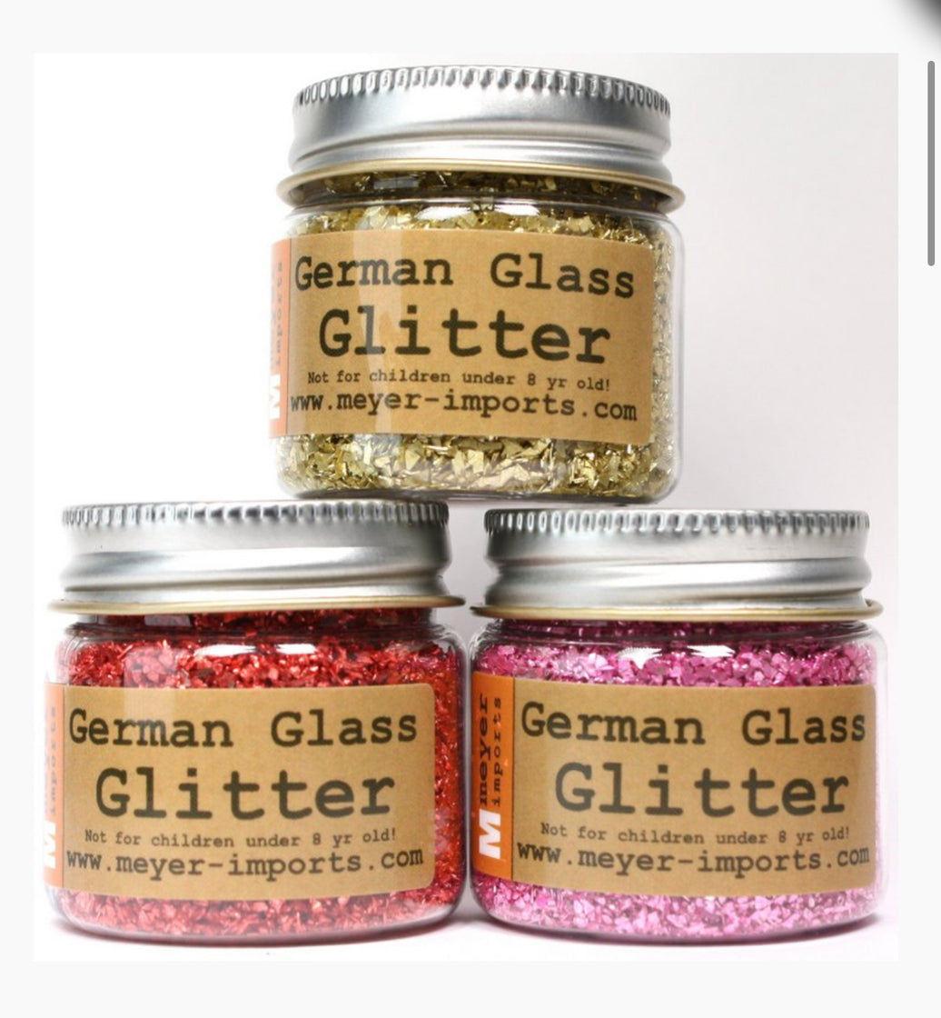 Valentines' Day Colors - 70 Grit Chunky German Glass Glitter - Set of 3 Jars - About 4 oz