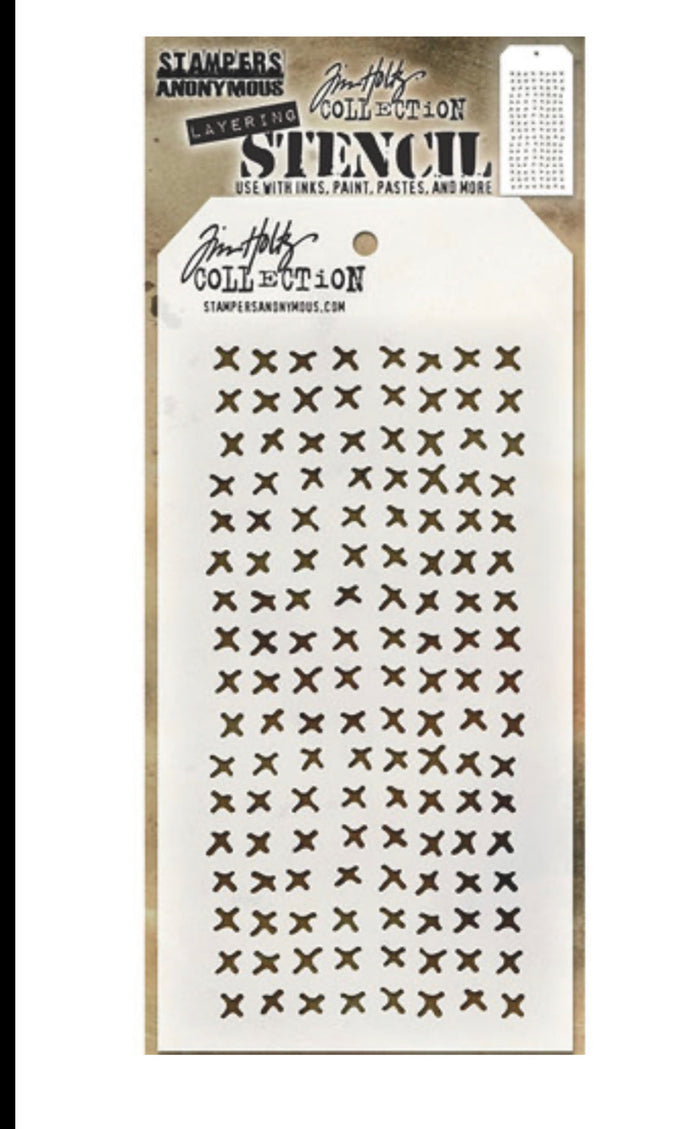 Tim Holtz Stencil Stitched