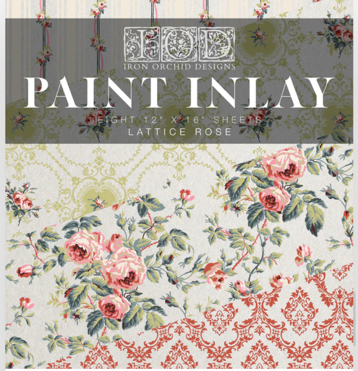 Lattice Rose IOD Paint Inlay