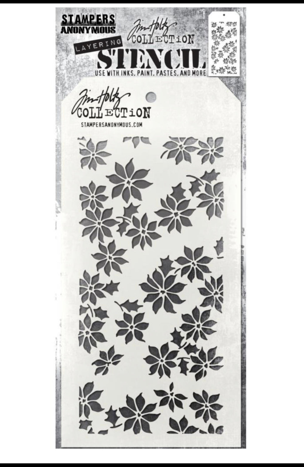 Tim Holtz Stencil Tiny Poinsettia