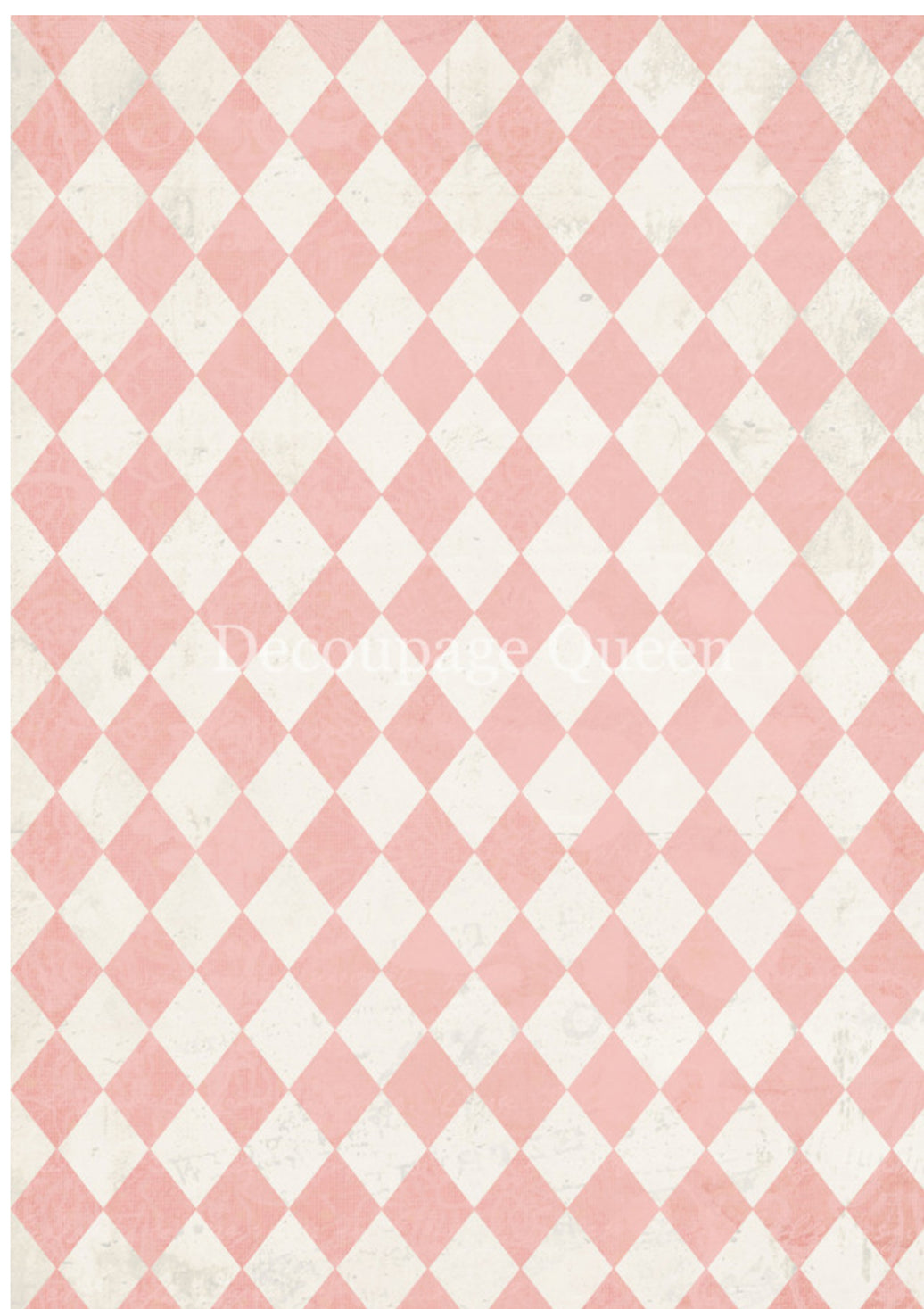 Pink and Ivory Harlequin
