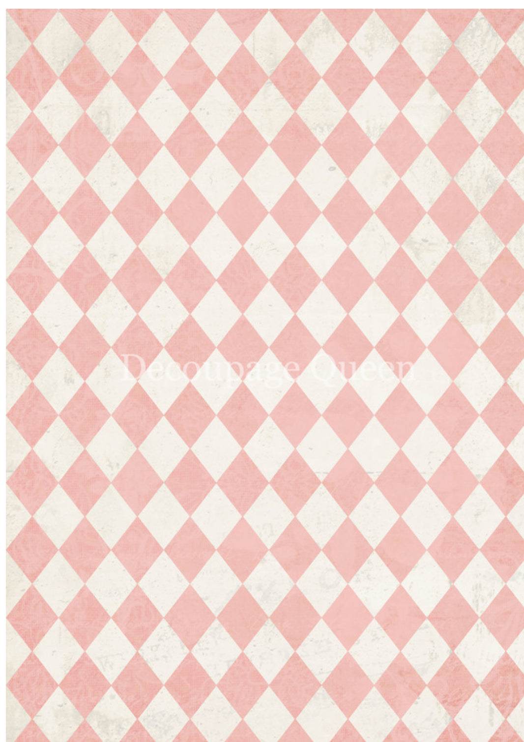 Pink and Ivory Harlequin