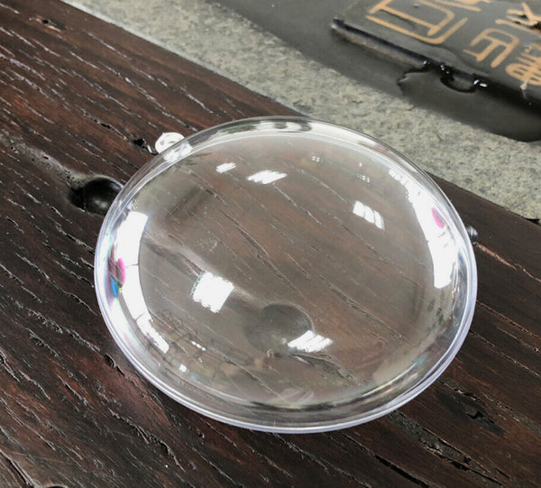 Limited Edition 4" Clear Flat Bauble for Decorating