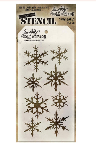 Tim Holtz Stencil Snowflakes