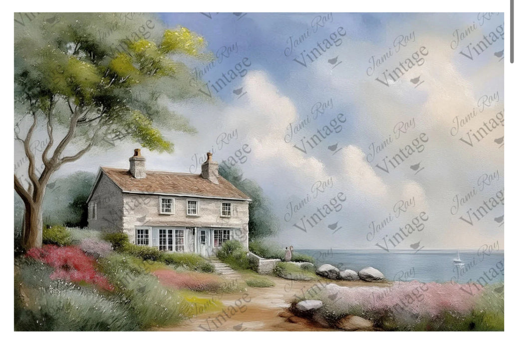 Seaside Cottage | JRV large Rice Paper