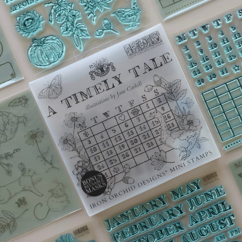 A Timely Tale 6x6 IOD Stamp