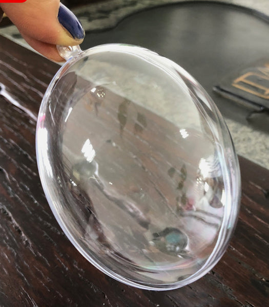 Limited Edition 4" Clear Flat Bauble for Decorating