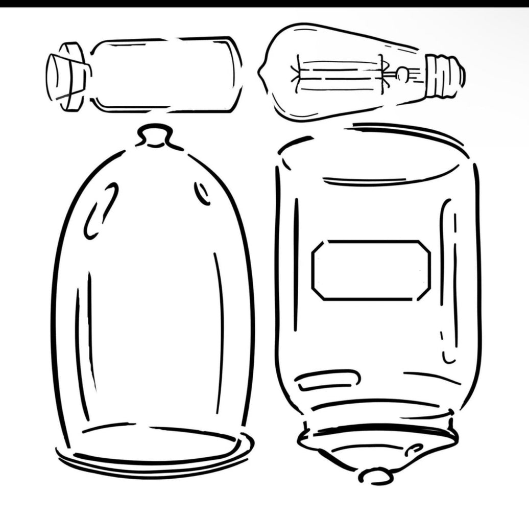 Roycycled Cloche and Jar  Stencil