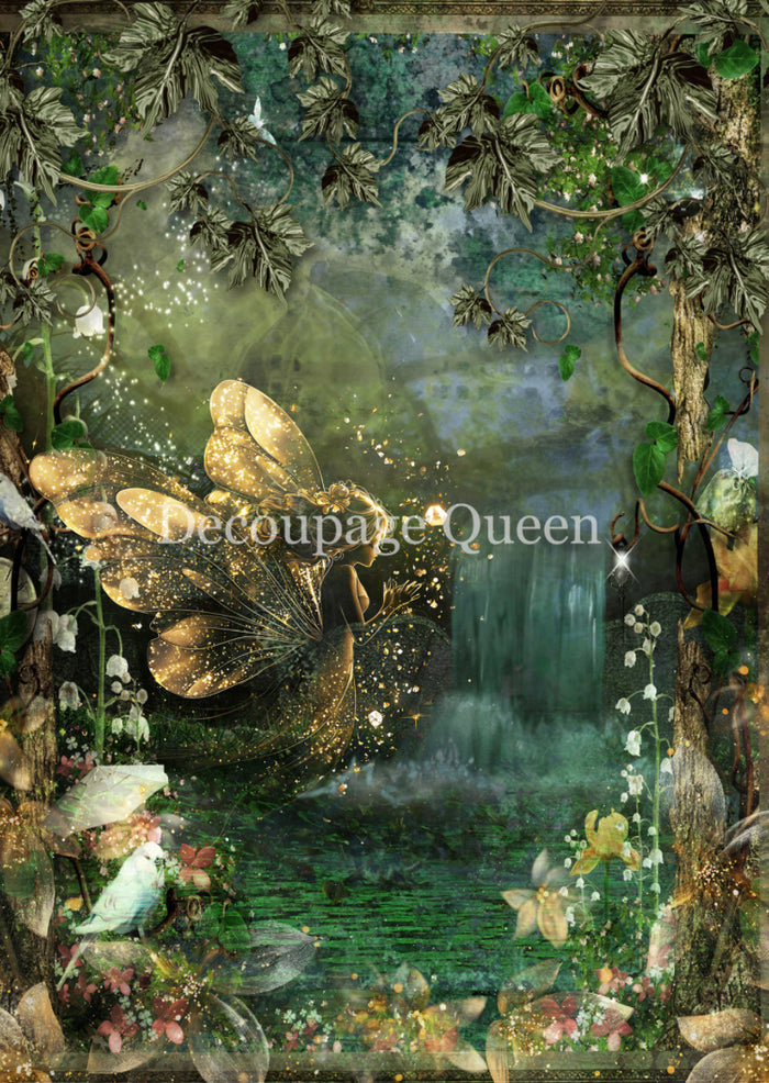 In the Glade, rice paper design by Decoupage Queen, arts & entertainment > hobbies & creative arts > arts & crafts, for decoupage and crafting