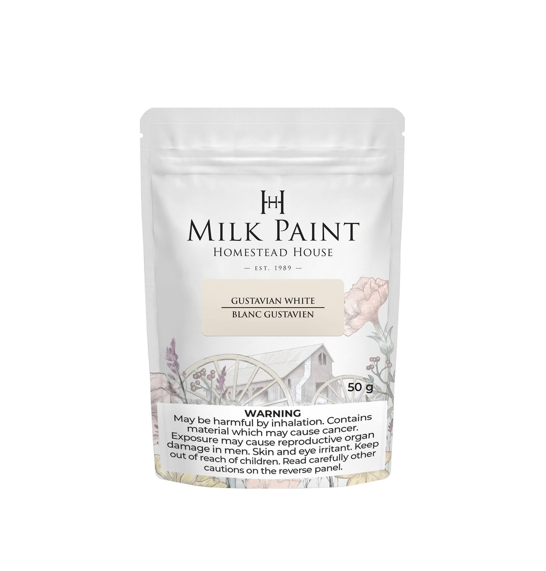 Gustavian White Homestead House Milkpaint