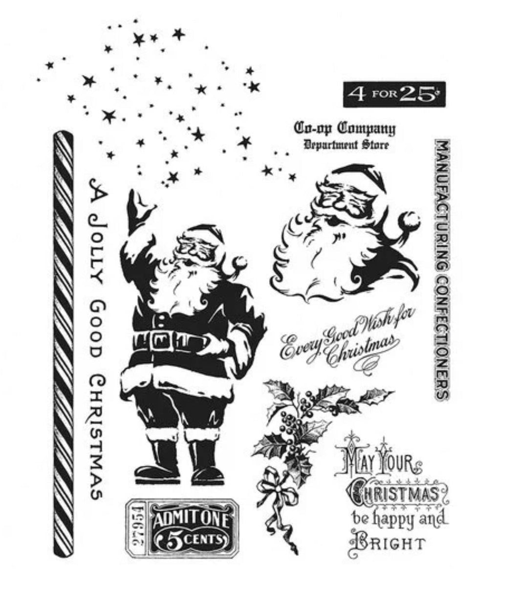 Tim Holtz Stamp Jolly Holiday