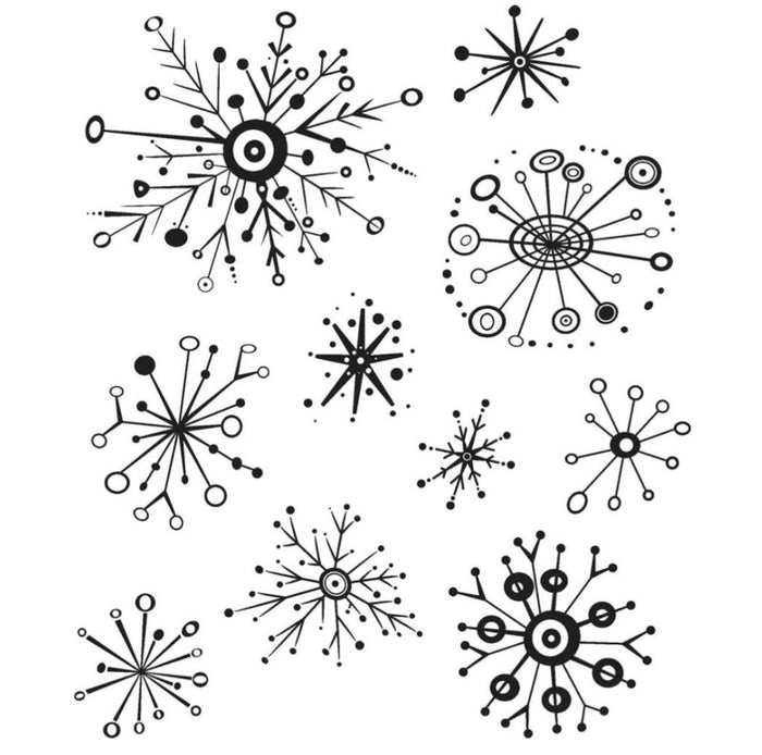 Tim Holtz Stamp Retro Flakes