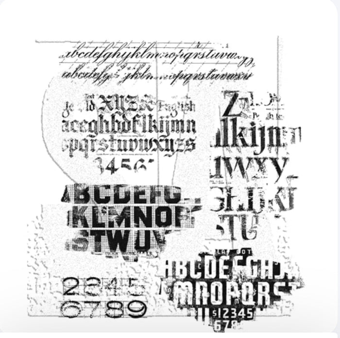 Tim Holtz Stamp Faded Type