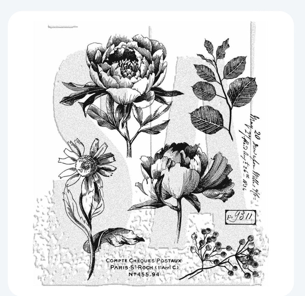Tim Holtz Stamp French Garden