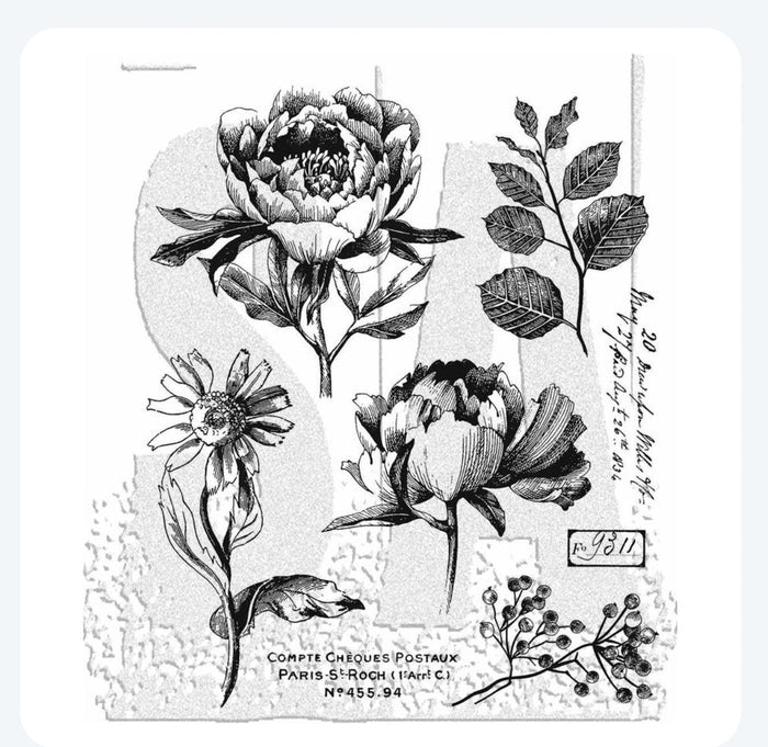 Tim Holtz Stamp French Garden