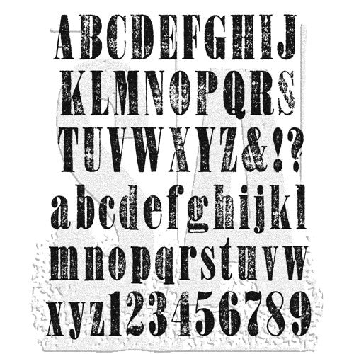 Tim Holtz Stamp Worn Text