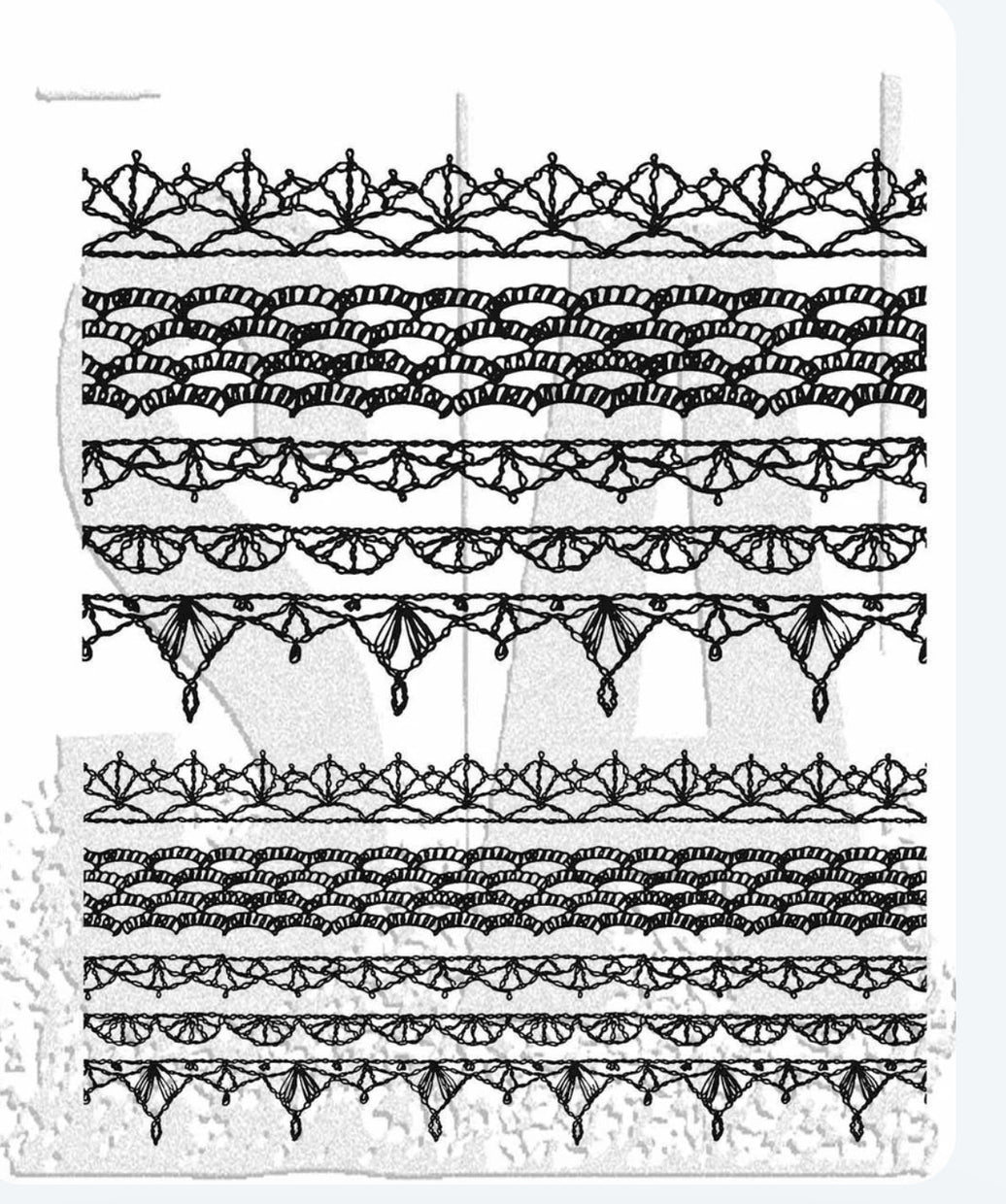 Tim Holtz Stamp Crochet Trim