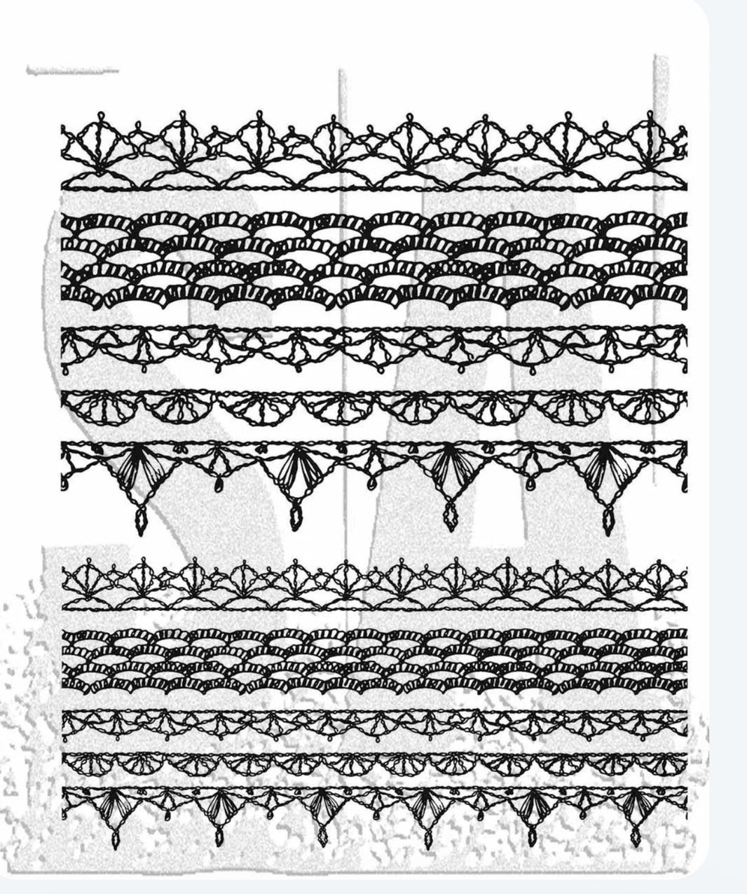 Tim Holtz Stamp Crochet Trim