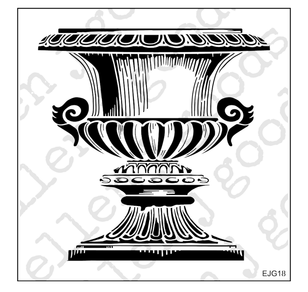 Antique Garden Urn Stencil