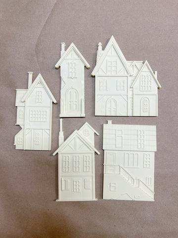 Set of five Resin House castings