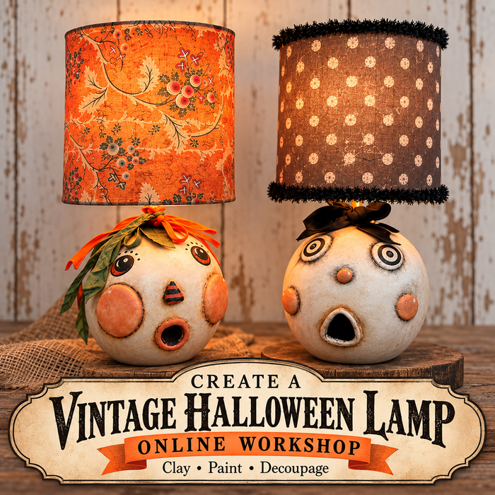Vintage Halloween Lamp Virtual Workshop