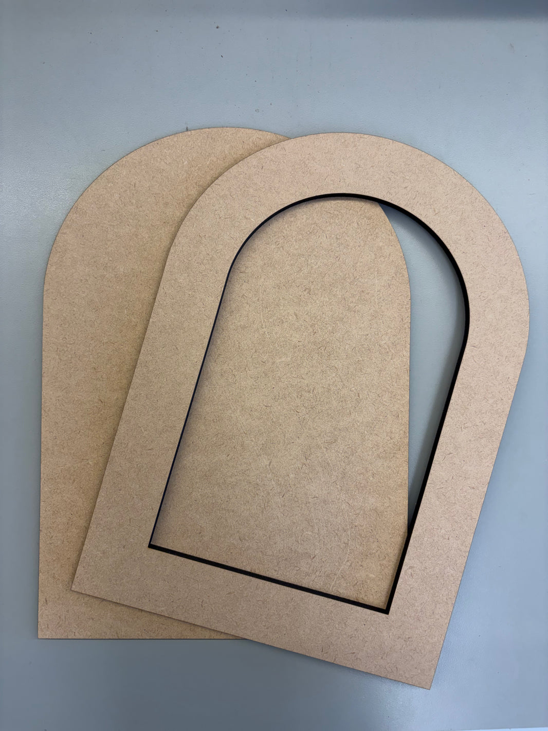 Custom two part arched style MDF frame