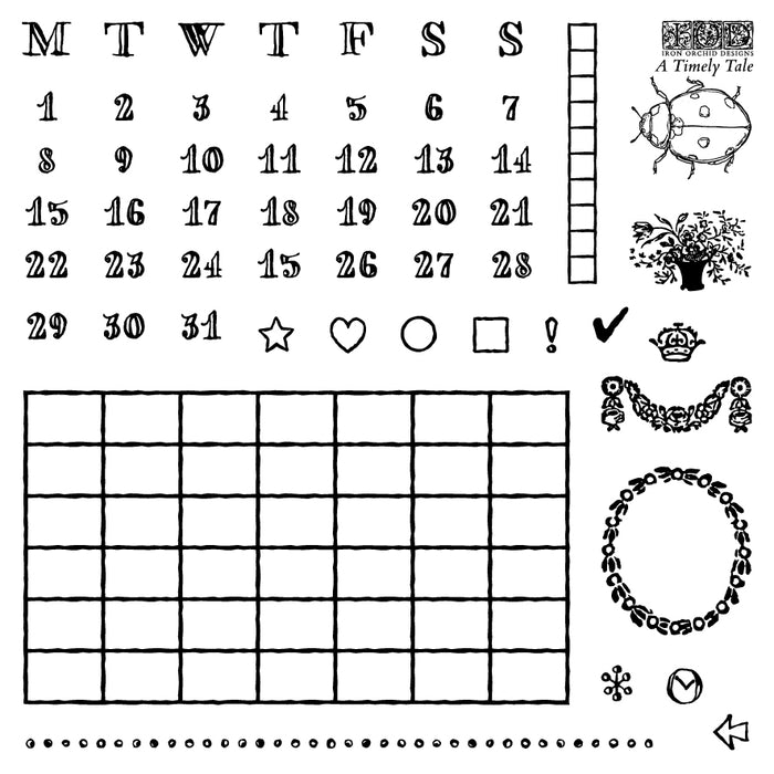 A Timely Tale 6x6 IOD Stamp